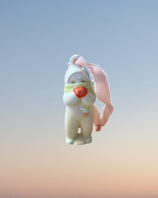 Snow Baby Green Scarf Ornament